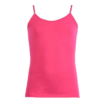 Girls' Cotton Camisoles - Small-Large, Hot Pink