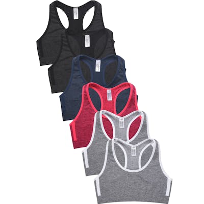 Girls' Seamless Racerback Sports Tops - Large, 4 Colors