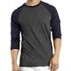 Men's 3/4 Sleeve Baseball T-Shirt - 2XL, Navy/Charcoal (1 of 3)