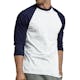 Men's 3/4 Sleeve Baseball T-Shirt - 2XL, Navy/White (2 of 2)