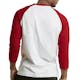 Men's 3/4 Sleeve Baseball T-Shirt - 2XL, Red/White (3 of 3)