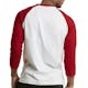 Men's 3/4 Sleeve Baseball T-Shirt - 3XL, Red/White (3 of 3)