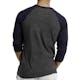 Men's 3/4 Sleeve Baseball T-Shirt - Large, Navy/Charcoal (3 of 3)