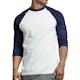 Men's 3/4 Sleeve Baseball T-Shirt - Large, Navy/White (1 of 2)