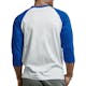 Men's 3/4 Sleeve Baseball T-Shirt - Large, Royal Blue/White (3 of 3)