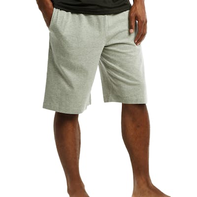 Men's Knitted Pajama Shorts - Large, Heather Grey