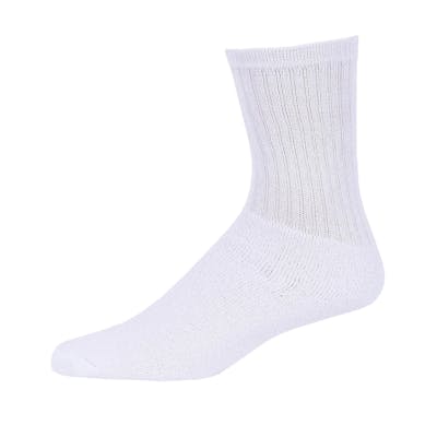 Men's Spak Crew Sports Socks - White, Size 9-11, 4 Pack