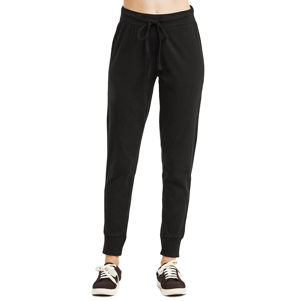 Wholesale Women's Cotton Joggers Pants, Medium in Black - DollarDays