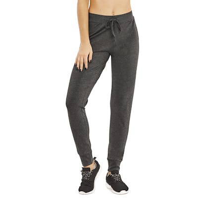 Women's Lightweight Cotton Jogger Pants - Heather Charcoal, Medium, Pockets