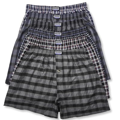 Men's Cotton Boxer Shorts - Large, Assorted Plaids, 3 Pack