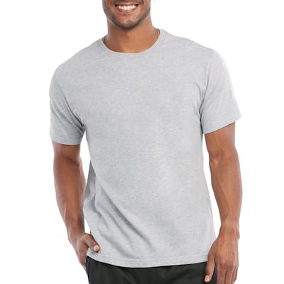Men's Crew Neck T-Shirts - Medium, Heather Gray