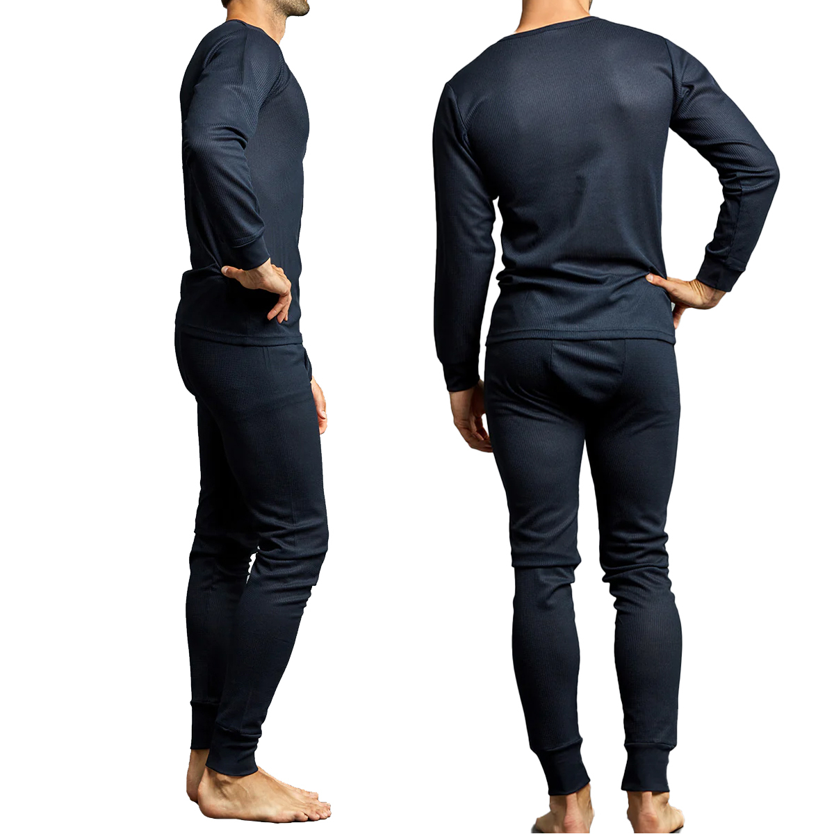 Men's Thermal Underwear Sets - Medium, Navy