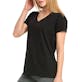 Women's Classic Fit V Neck T-Shirts - Large, Black