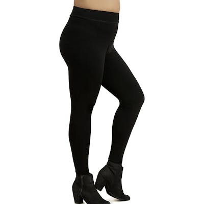 Women's Plus Size Cotton Leggings - 2XL, Black