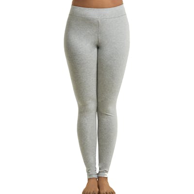 Women's Plus Size Cotton Leggings - XL-3XL, Heather Gray