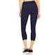 Women's Cotton Capri Leggings - Medium, Navy (3 of 3)