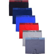 Men's Seamless Boxer Briefs - M/L, Assorted Colors with Striped Waistband