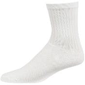 Men's Crew Sports Socks - White, 10-13, 4 Pack