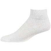 Men's Quarter Sports Socks - White, Size 9-11, 4 Pack