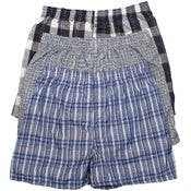 Men's Plaid Boxer Shorts - 3XL, 3 Pack