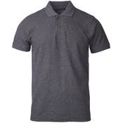Men's Slim Polo Uniform Shirts - Small, Charcoal Grey