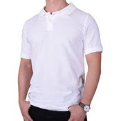 Men's Slim Polo Uniform Shirts - XL, White