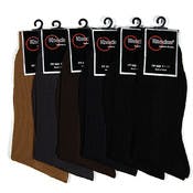 Men's Dress Poly Socks - Size 9-11, Assorted Colors, 6 Pack
