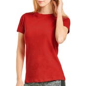 Women's Classic Fit Crew Neck T-Shirts - Large, Red