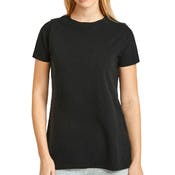 Women's Classic Fit Crew Neck T-Shirts - Medium, Black
