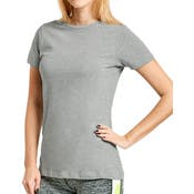 Women's Classic Fit Crew Neck T-Shirts - Small, Heather Gray
