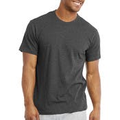 Men's Crew Neck T-Shirts - 3XL, Charcoal Gray