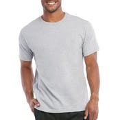 Men's Crew Neck T-Shirts - Large, Heather Gray