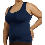 Women's Plus Size Racerback Tank Tops - One Size Fits Most, Navy