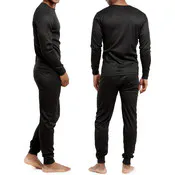 Men's Thermal Underwear Sets - Black, 2XL