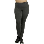 Women's Plus Size Cotton Leggings - XL-3XL, Heather Charcoal