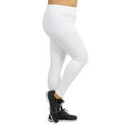 Women's Plus Size Cotton Leggings - XL, White