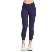 Women's Cotton Capri Leggings - Large, Navy