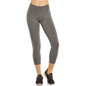 Women's Cotton Capri Leggings - Small, Heather Charcoal