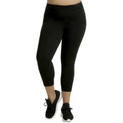 Women's Plus Size Capri Leggings - 3XL, Black