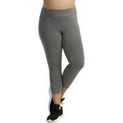 Women's Plus Size Capri Leggings - XL, Heather Charcoal