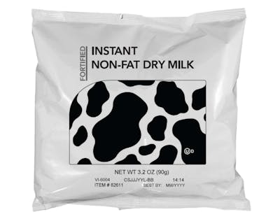 Fortified Instant Non-Fat Dry Milk - 60 Pack, 3.2 oz