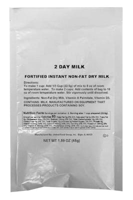 Fortified Instant Non-Fat Dry Milk - 150 Pack, 1.59 oz