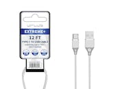 Type C to USB A Cable - 12 FT, White