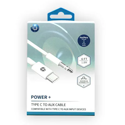 Type C to Aux Cables - White