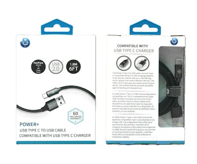 USB Type C to USB A Cable - 6 FT, Black