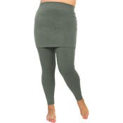 High Waisted Skirt Leggings - Gray