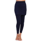 High Waisted Skirt Leggings - Navy