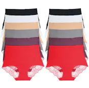 High-Rise Briefs with Lace Back Detail - Small-XL