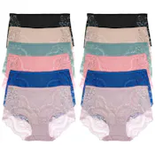 Cotton Mid-Rise Brief Panties - Assorted Colors, Small-XL
