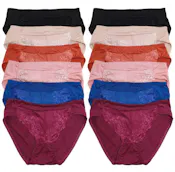 Nylon Bikini Panties - Assorted Colors, Small-XL